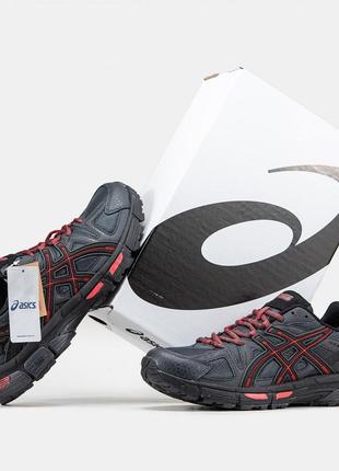 Asics gel-kahana 8 black red9 фото