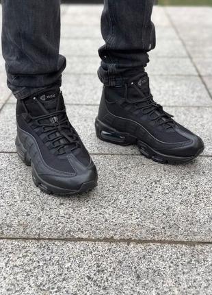 Nike air max 95 sneakerboot black6 фото