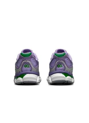 Жіночі замшеві сітка кросівки asics gel — nyc purple, жіночі кеди асикс фіолетове, жіноче взуття6 фото
