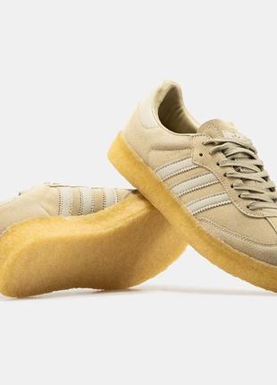 Adidas samba x ronnie fieg x clarks beige1 фото