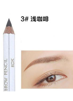 Карандаш для бровей япония shiseido eyebrow pencil brown коричневый