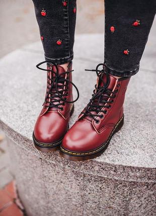 Dr. martens 1460 cherry red5 фото