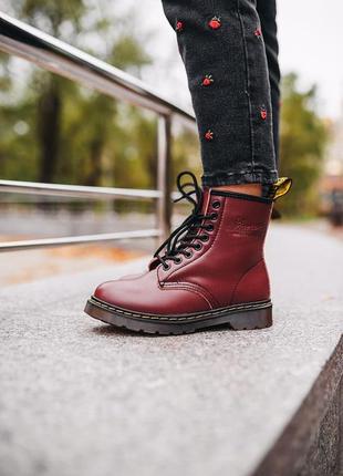 Dr. martens 1460 cherry red3 фото