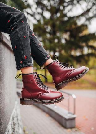 Dr. martens 1460 cherry red10 фото