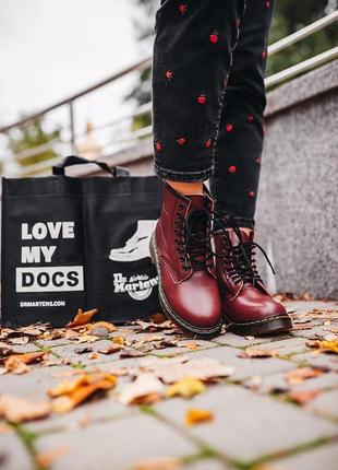 Dr. martens 1460 cherry red9 фото