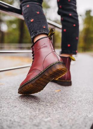 Dr. martens 1460 cherry red4 фото