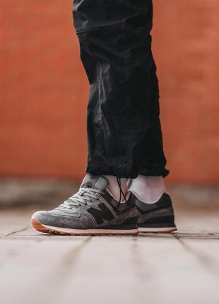 New balance 574 gray v21 фото