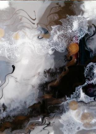 Интерьерные картины из эпоксидной смолы в технике resin art9 фото