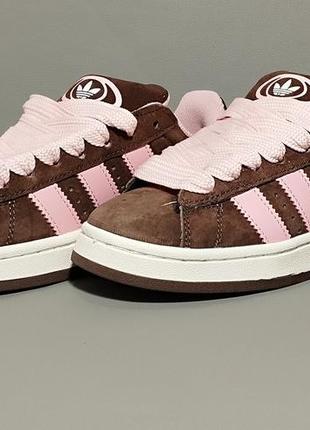 Кросівки жіночі adidas campus 00s brown pink кеди адідас красиві жіночі кеди якісне жіноче взуття