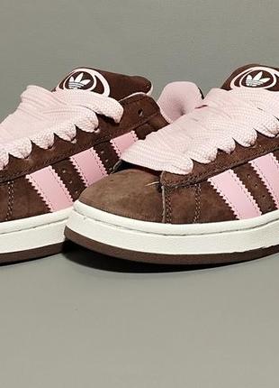 Кросівки жіночі adidas campus 00s brown pink.кеди адіадас кампуси коричнево-рожеві.