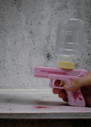 Водный пистолет аккумуляторный "electric water gun" (розовый)2 фото