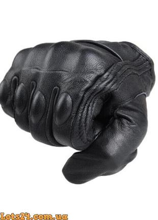 Перчатки мужские кожаные перчатки тактические перчатки с кастетом мото перчатки вело...