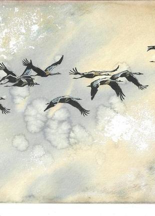 Ой, летіли дикі гуси. малюнок, 2021р автор - наталія мишарева2 фото