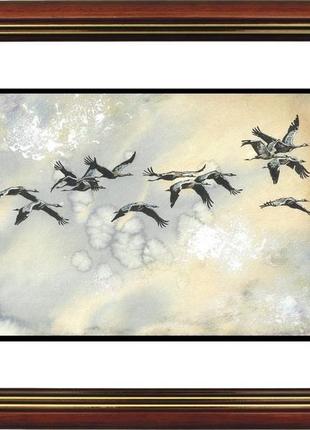 Ой, летіли дикі гуси. малюнок, 2021р автор - наталія мишарева8 фото