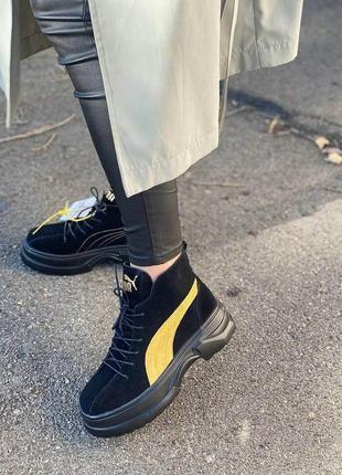 Ботинки puma spring boots black yellow7 фото