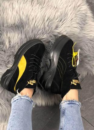 Ботинки puma spring boots black yellow5 фото