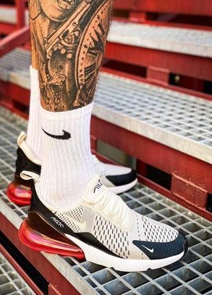 Nike air max 270 light bone grey black red10 фото