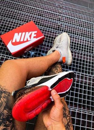 Nike air max 270 light bone grey black red5 фото