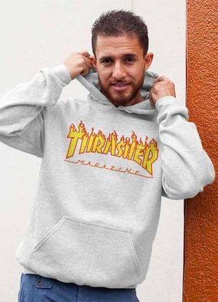 Толстовка, худи с принтом thrasher. унисекс.3 фото