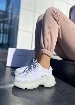 Balenciaga triple s white a+8 фото