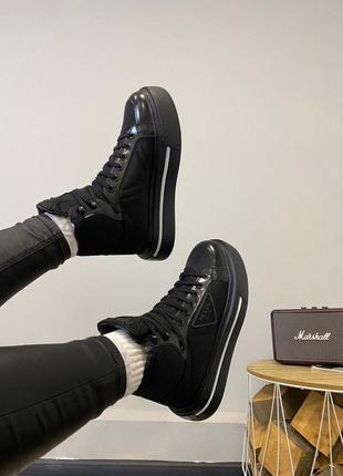 Prada high top black6 фото