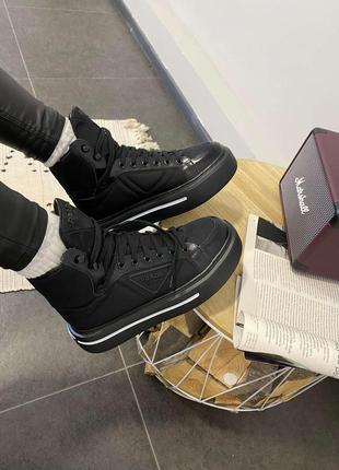 Prada high top black8 фото