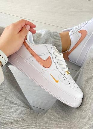 Nike air force 1 white orange gold