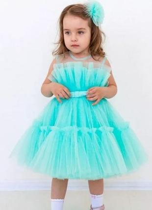 Стильное нарядное детское платье  для девочки2 фото