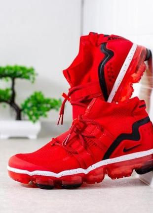 Nike vapor max flyknit utility red2 фото