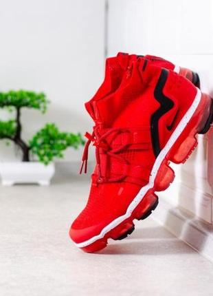 Nike vapor max flyknit utility red3 фото