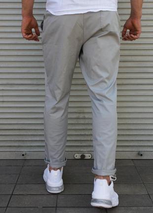 Світло-сірі чоловічі літні котонові штани s,m,l,xl3 фото