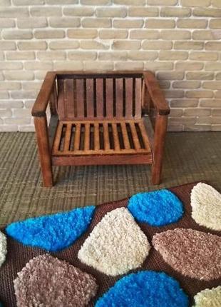 Мініатюрний килимок "морські камінці" для лялькового будиночка, килимок-мініатюра1 фото