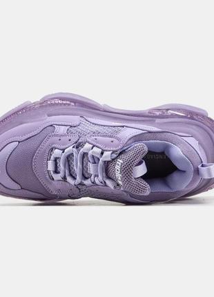 Balenciaga triple s clear sole purple4 фото