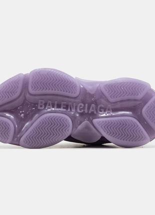 Balenciaga triple s clear sole purple2 фото