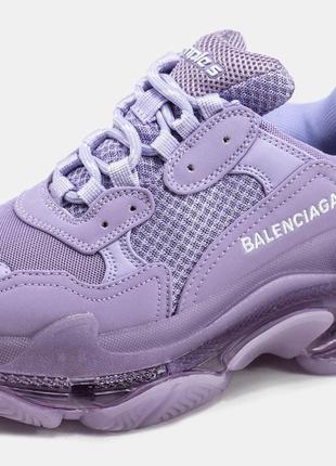 Balenciaga triple s clear sole purple8 фото