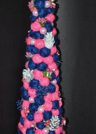Новогодняя ёлка из сизали  "яркая".1 фото