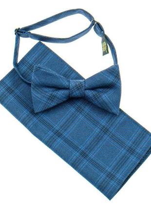 Набір: краватка-метелик+нагрудний хустку+подарункова упаковка4 фото