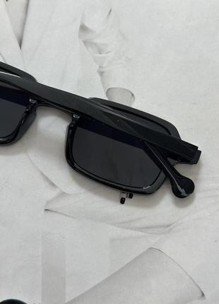 Солнцезащитные очки прямоугольные  унисекс черный  (0721)2 фото