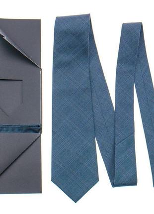 Набор: галстук классический + нагрудный платок + подарочная упаковка