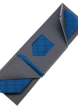 Набор: галстук классический + нагрудный платок + подарочная упаковка