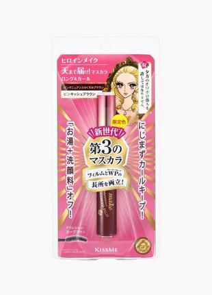 Хитовая тушь япония коричневый kiss me heroine make long & curl 6г