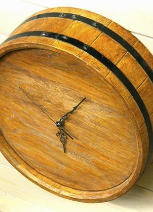 Настінний годинник без циферблату seven seasons™ barrel old темний дуб 33 см