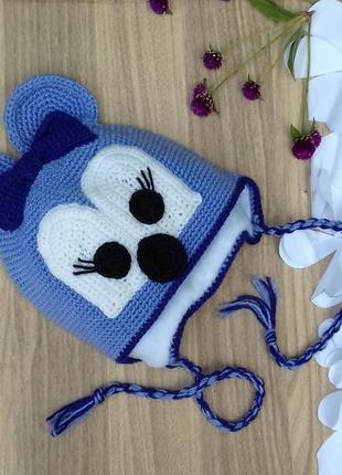 Вязаная шапочка для девочки