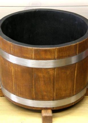 Деревянная кадка для цветов seven seasons™ old barrel орех 5 литров1 фото