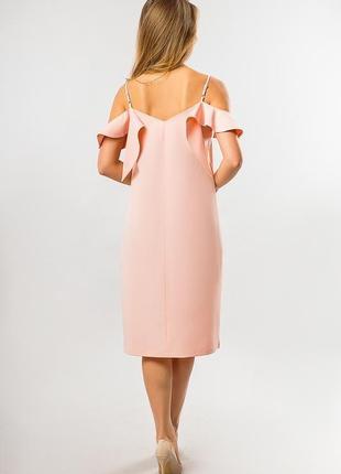 Персиковое платье с крылышками2 фото