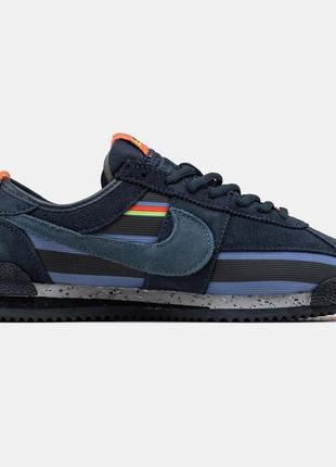 Union x nike cortez nylon blue4 фото