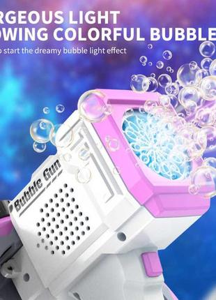 Игрушечный автомат с мыльными пузырями бабл бластер, генератор мыльных пузырей, игрушка мыльные пузыри6 фото