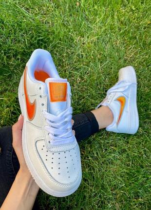 Nike air force 1 low jewel white orange2 фото