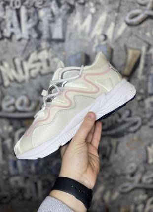 Adidas ozweego plus beige white4 фото