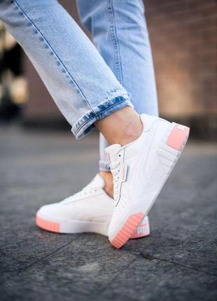 Puma cali basket white pink4 фото